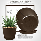 Utopia Home - Plant Pots Indoor - 7/6.6/6/5.3/4.8 Inches Garden Flower Pots - Image 3