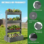 Wooden Vertical Raised Garden Bed, 4 Tier Garden Planters Raised Beds - Image 7