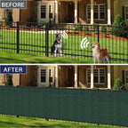 WINDSCREEN4LESS 6' x 3' Privacy Fence Screen in Green W/ Brass Grommet 85% - Image 2