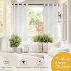 RYB HOME 2 Panels Outdoor Curtains - Image 4