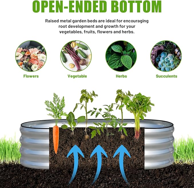 SnugNiture Galvanized Raised Garden Bed Outdoor - Image 4