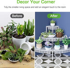 3 Tier Plant Stand Semi-Circular Flower Pot Organizer Rack Quarter Round Plant - Image 3