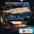 HOMSHADE 10 ft Square Cantilever Patio Umbrella - Image 2