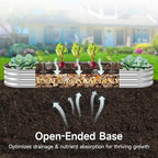 GreatBuddy Galvanized Raised Garden Bed 8×2×1ft, Easy Assembly Outdoor Metal - Image 6