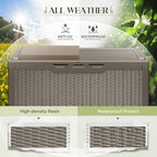 Greesum 100 Gallon Resin Deck Box Large Outdoor Storage - Image 6