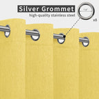 Easy-Going Linen Look Outdoor Curtains Waterproof Windproof Porch Curtains - Image 3