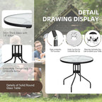 Vongrasig 6 Piece Folding Patio Dining Set, Small Metal Outdoor Garden Patio - Image 5