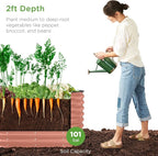 Best Choice Products 4x2x2ft Outdoor Metal Raised Garden Bed, Oval Deep Root - Image 2