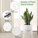 Plant Stands 5 Pack White Metal Plant Stand - Image 3