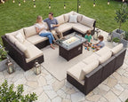 NICESOUL Modern Luxury Outdoor Patio Sectional Furniture Set - Image 3