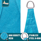LOVE STORY Custom Size 10'x18'x20.6' Turquoise Blue Sun Shade Sail Right - Image 5