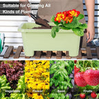 Self-Watering Rectangle Planter Boxes 8-Pack, 15.7-Inch Window Box Planter - Image 6