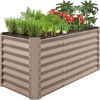 Best Choice Products 4x2x2ft Outdoor Metal Raised Garden Bed, Deep Root Box by BestChoiceProducts