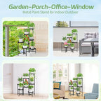iDavosic.ly Plant Stand Indoor Outdoor, 7 Tier Corner Metal Flower Display - Image 3