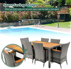 Tangkula 9 Pieces Rattan Outdoor Dining Set - Image 3