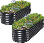 1MORE Galvanized Raised Garden Bed- Planter Garden Boxes Outdoor, Raised Beds by 1MORE