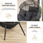 Vongrasig Outdoor Wicker Egg Chair PE Rattan Chair - Image 6