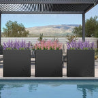 24 Inch Tall Outdoor Planter 24Hx24Lx12W Metal Planter Box - Image 2