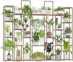 Bamworld Plant Shelf Indoor 30 Pots Large Plant Shelf Wide Tall Outdoor Plant by Bamworld