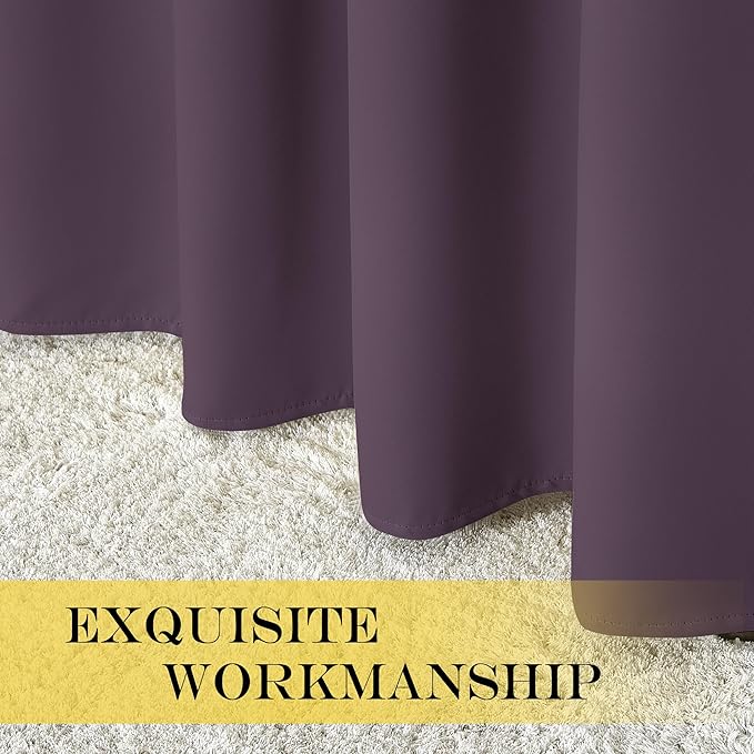 NICETOWN Patio Door Curtain 84 inches Long, Grommet Room Divider Curtain Panel - Image 6