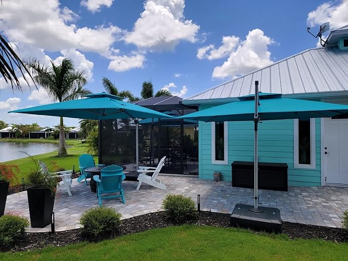 PURPLE LEAF 10ft Patio Umbrella Outdoor Square Umbrella Large Cantilever - Image 2