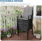 PIZZELLO Patio Chairs Set of 8 - Image 3