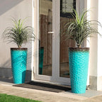 Glitzhome 31" H Oversized Tall Planter, Round Large Flower Pots - Image 6