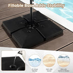Tangkula 4-Piece 20L Cantilever Offset Patio Umbrella Base, 284 Lbs Heavy-Duty - Image 5