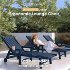 Patio Chaise Lounge Chair Set of 2, Oversized Lounge Chair Outdoor - Image 3