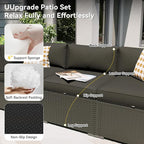 Aoxun Patio Furniture Set, 7 Piece Outdoor Sectional Sofas - Image 2