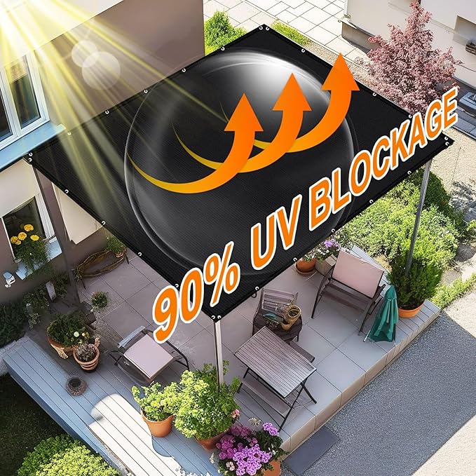 Artpuch 90% Sun Shade Cloth, 5 x 8 FT Pergola Shade Cover Canopy - Image 3