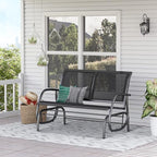 Outsunny 2-Person Outdoor Glider Bench, Patio Double Swing Rocking Chair - Image 9