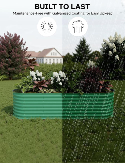 2 Pcs Raised Garden Beds Outdoor 8x2x2 ft - Image 2