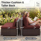 NICESOUL 9 Pcs Large Patio Furniture Set - Image 7