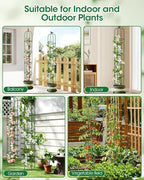 2PCS Garden Trellis for Climbing Plants, 6.2FT Rustproof Metal Pipe - Image 8