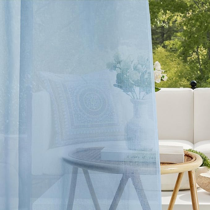 RYB HOME Outdoor Sheer Curtains - Image 4