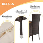 RoyalCraft 5 Piece Patio Wicker Dining Sets - Image 6
