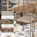 TWT Patio Dining Chairs Outdoor Stackable Dining Chairs - Image 4