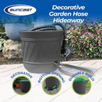 Suncast Lattice Hose Pot for Outdoor Garden Storage, Peppercorn - Image 2