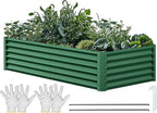 YITAHOME 6x3x1.5 2pcs Large Raised Garden Bed Kit, Galvanized Metal Planter Box - Image 2