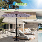 Backyard Expressions 9 ft. Patio Umbrella, Market Table Umbrella w/Tilt and - Image 5