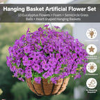 Artificial Hanging Flower for Outdoors, Fake Hanging Basket for Outside - Image 3
