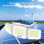 White Solar Security Light Outdoor Super Bright LED, Motion Sensor Solar Flood - Image 2