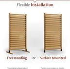 6.1ft H x 3.1ft W Freestanding or Surface Mount Enclo Solara Louvered Screen - Image 5
