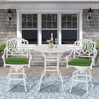 VIVIJASON 3-Piece Patio Swivel Bar Stools Set, All Weather Cast Aluminum - Image 7