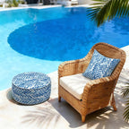 LVTXIII Indoor/Outdoor Inflatable Ottoman, All Weather Round Footrest Stool - Image 9