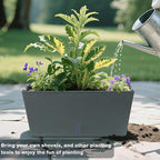 Window Box Planter 6 Pcs, 16.5 Inches Self Watering Rectangle Flower Plant Pots - Image 5