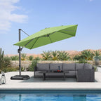 PURPLE LEAF 10 Feet Patio Umbrella Outdoor Cantilever Square Umbrella Aluminum by PURPLELEAF