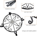 Black Plant Stand for Flower Pot Heavy Duty Potted Holder Indoor Outdoor Metal - Image 4