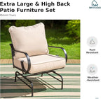 MFSTUDIO 7 Seats Metal Patio Furniture Sets, 6 Pieces Outdoor Sectional Sofa - Image 7